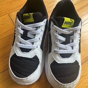 Puma Kids Black and White Sneakers